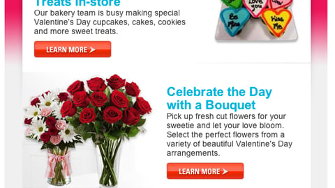 Shaw's 'Sweet Savings' Email